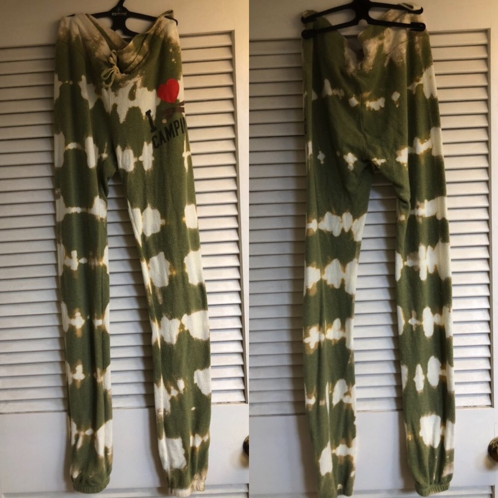 wildfox i ❤️ camping tie dye sweatpants